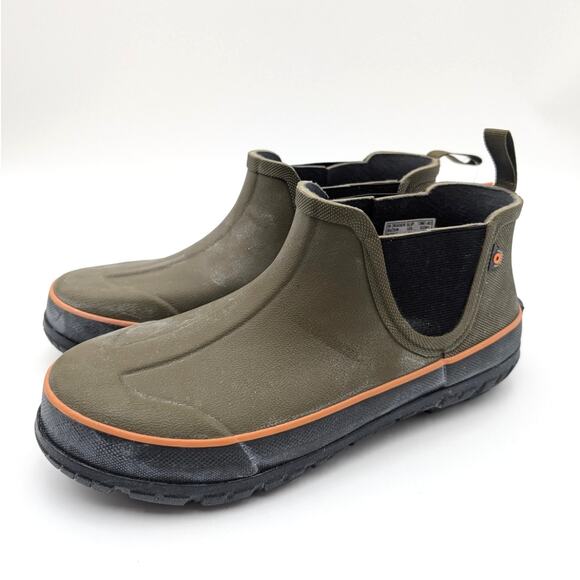 Bogs Digger Slip On Rubber Waterproof Boots Men's Olive Green Size US8 EU41 - Picture 1 of 11